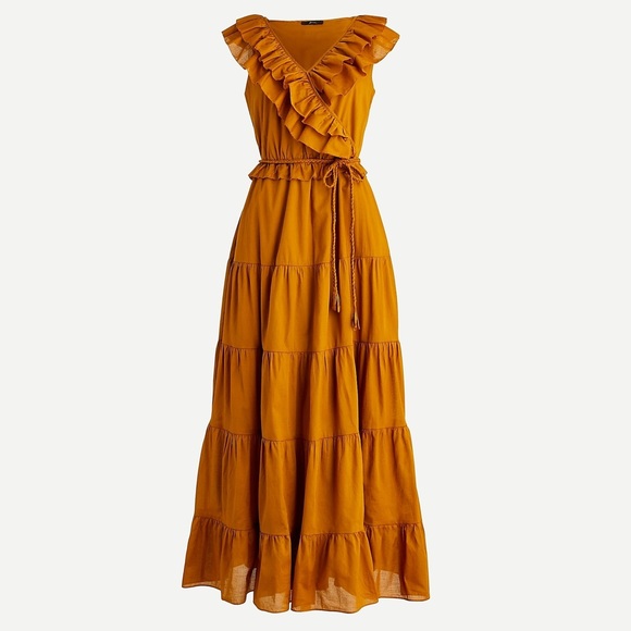 J. Crew Dresses & Skirts - NWT J. Crew ruffle-front maxi dress w/braided belt